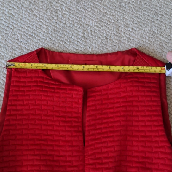 Carolina Herrera Red Cocktail Dress Size 2 - Picture 5 of 9